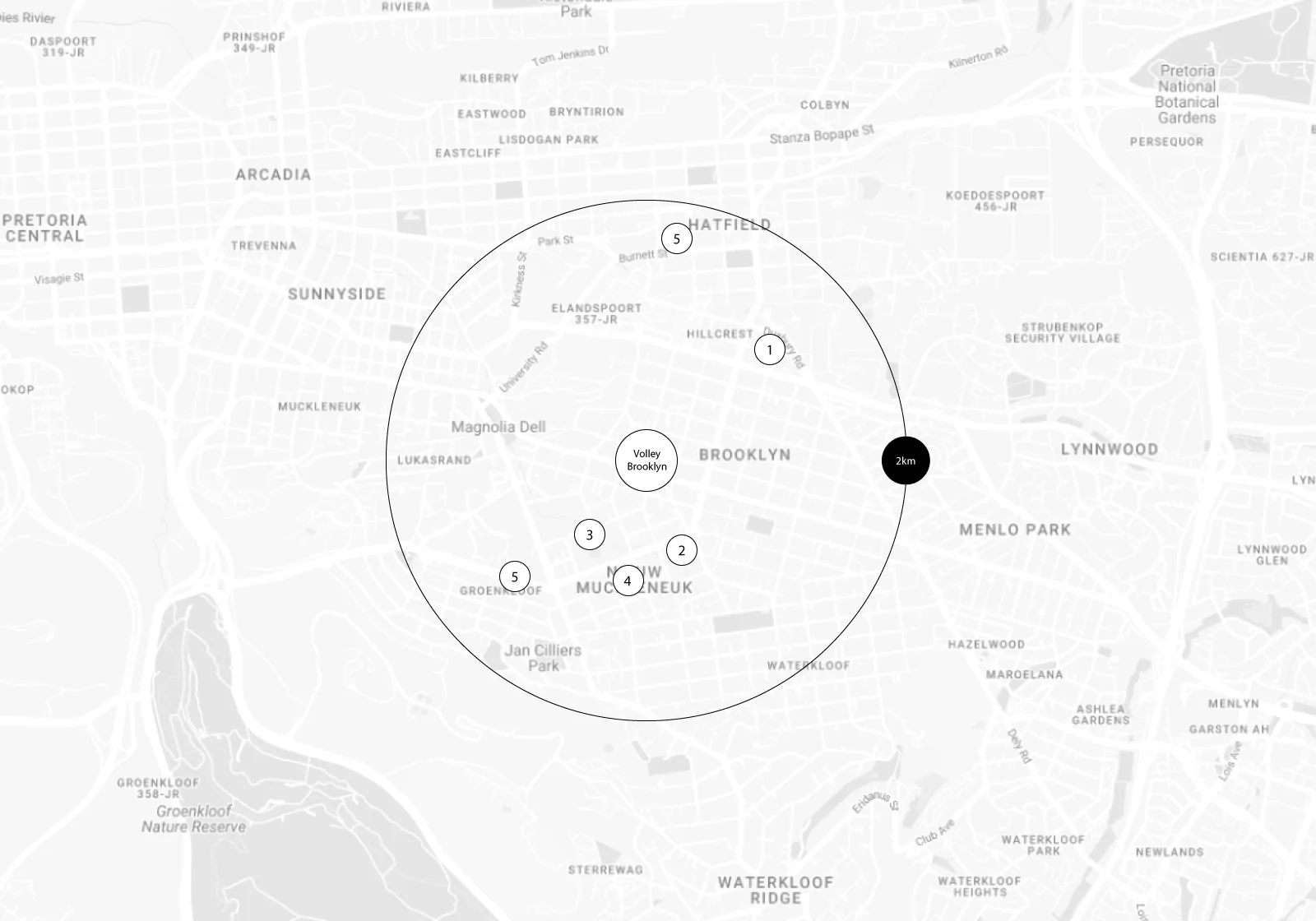 Map within 2km