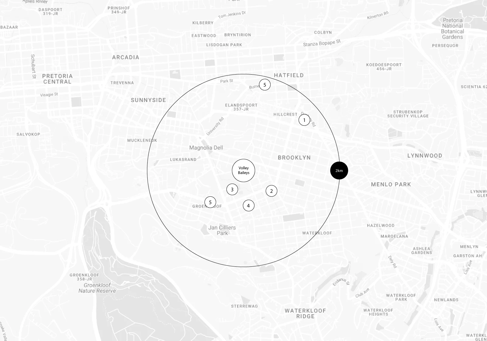 Map within 2km
